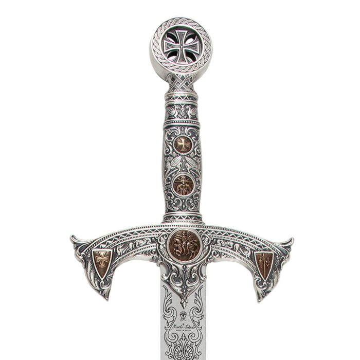 Knights Templar Silver Sword – Exquisite replica of the historic Templar sword, honoring the Knights of God with detailed craftsmanship